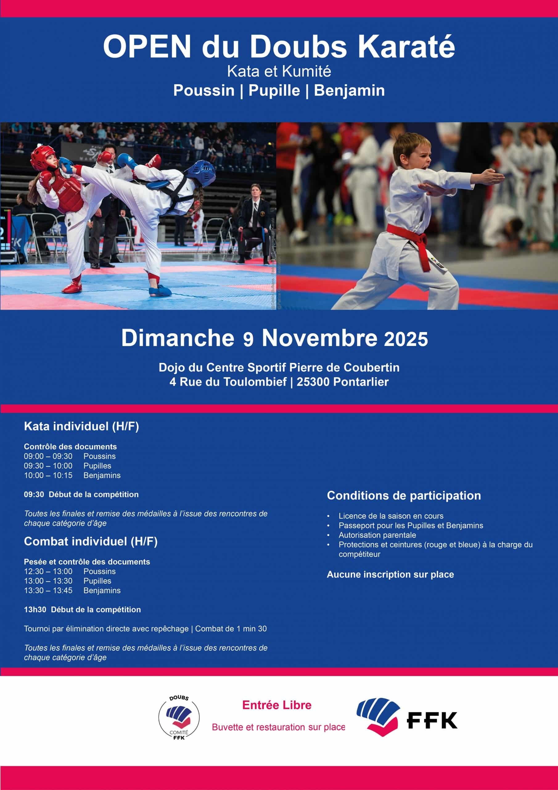 Open du Doubs 2025 Kumité – Poussin/Pupille/Benjamin